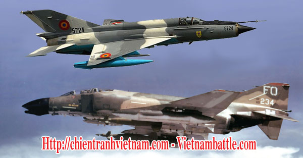 Cuộc chiến chống máy bay MIG của không quân Mỹ trong chiến tranh Việt Nam : Máy bay MIG-21 và máy bay F-4 Phantom - US Airforce fighted against the MiGs in Vietnam war