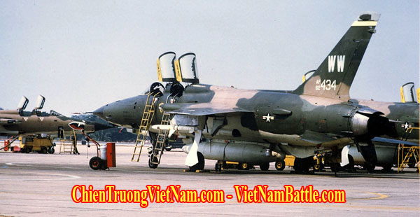 Máy báy F-105 thuộc biệt đội Chồn Hoang được trang bị các tên lửa chống Radar Shrike ở căn cứ Korat, Thái Lan trong chiến tranh Việt Nam - F-105D Wild Weasel and anti Radar AGM-45 Shrike Missile in Vietnam war