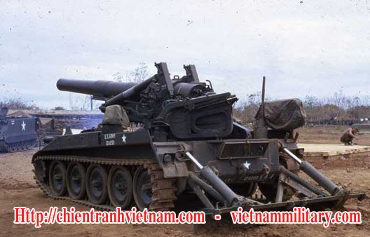 Pháo 203mm M110 trong chiến tranh Việt Nam - 8 inch (203 mm) M110 self-propelled howitzer in Viet Nam war