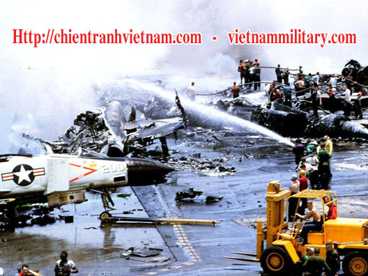 Thảm họa cháy tàu sân bay USS Forrestal năm 1967 trong chiến tranh Việt Nam - USS Forrestal aircraft carrier fire 1967 in Viet Nam war