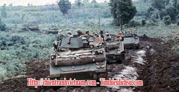 Xe thiết giáp M113 của quân đội Mỹ trong cuộc hành quân Campuchia hay chiến dịch Campuchia năm 1970 trong chiến tranh Việt Nam - Us Armours in Cambodian Incursion - Cambodian Campaign 1970 in Vietnam war